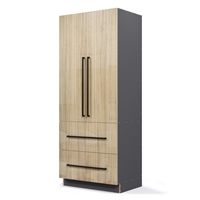 Custom Pantry Double 2 Door 2 Equal Drawer