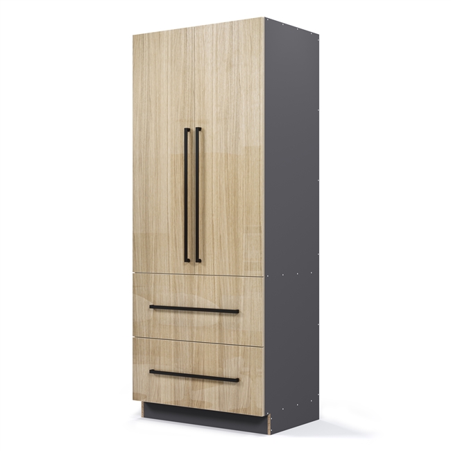 Custom Pantry Double 2 Door 2 Equal Drawer