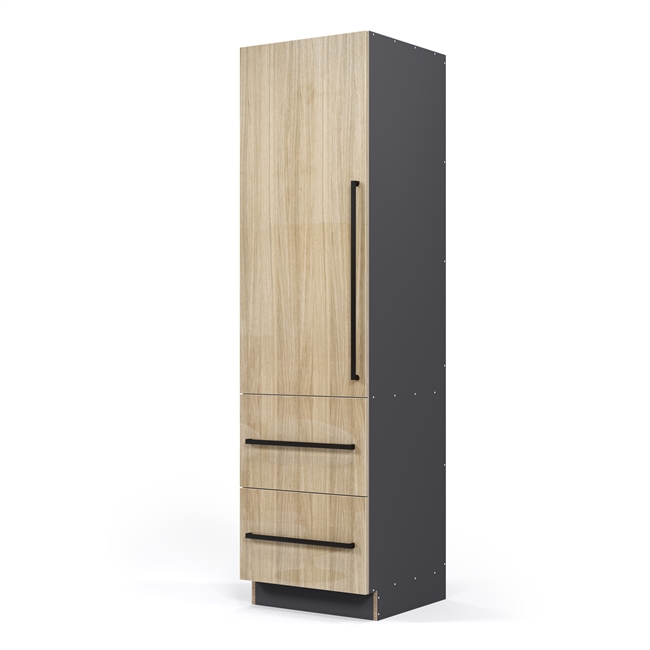 Custom Pantry Single 1 Door 2 Equal Drawer