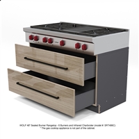 Custom Rangetop 2 Equal Drawer w/ Platform Top