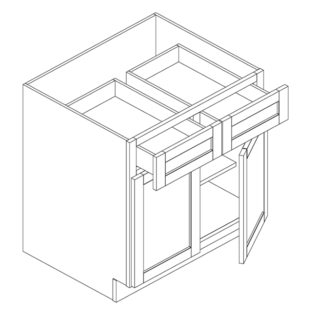 Coffee Bean Base 2 Doors 2 Drawers