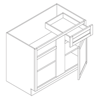 Coastal Shaker White Base Blind Corner
