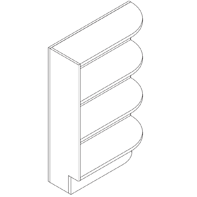 Charcoal Black Shaker Base End Open Shelf