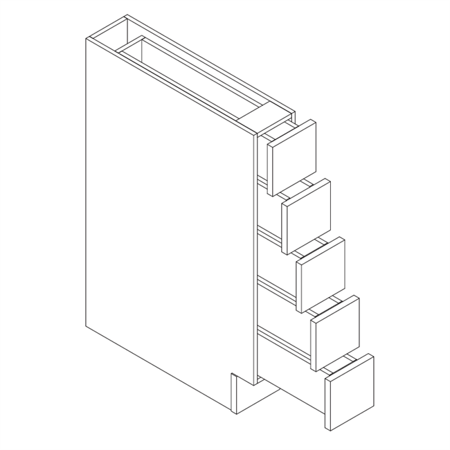 Coastal Shaker White Base Spice Drawer