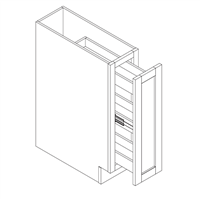 Modena White Base Spice Rack 9" Wide