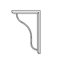 Coastal Shaker White Corbel