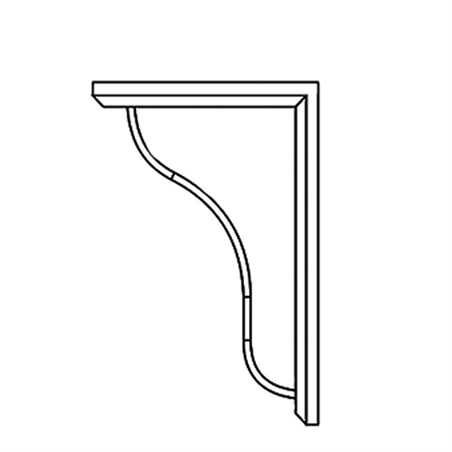 Coastal Shaker Gray Corbel