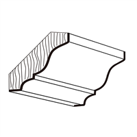 Coastal Shaker White Crown Molding 3" High