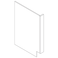 Coastal Shaker White Dishwasher Panel w/ Return