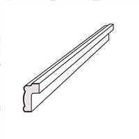 Coastal Shaker White Light Rail Molding