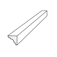 Coastal Shaker White Angle Light Rail Molding