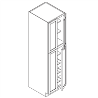 Summer White Shaker Double Pantry Cabinet 4 Doors