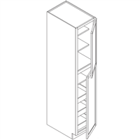 Summer White Shaker Single Pantry Cabinet 2 Doors