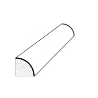 Charcoal Gray Quarter Round Molding