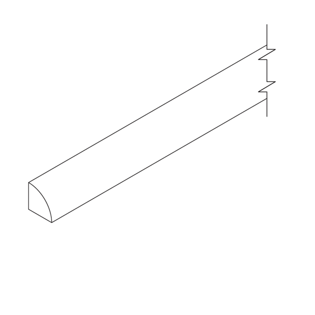 Summer White Shaker Quarter Round Molding