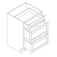 White Square Vanity Drawer Base