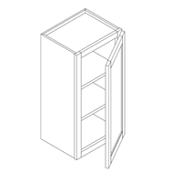 Coastal Shaker White Wall Cabinet 1 Door 30" High