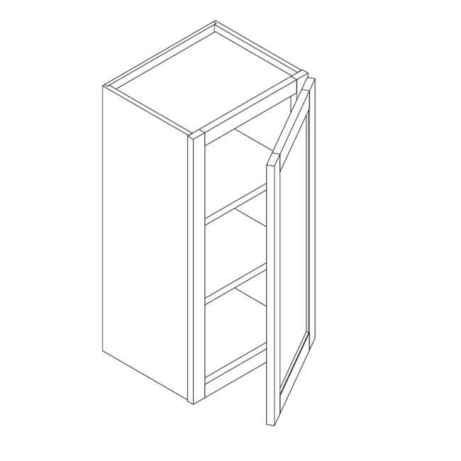 New Java Shaker Wall 1 Door 36" High