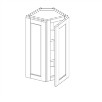New Maple Shaker Wall Angle Cabinet