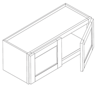 New Maple Shaker Wall Bridge Cabinet