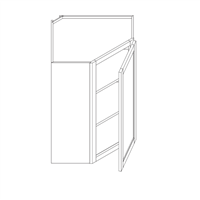 Coastal Shaker White Wall Diagonal Corner Cabinet