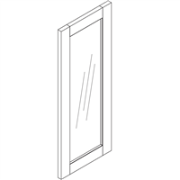 Gloss White Wall Diagonal Corner Cabinet Glass Door