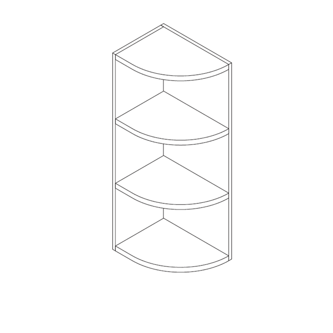 Andersen White Shaker Wall End Open Shelf