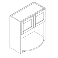 Coastal Shaker White Wall Microwave Cabinet