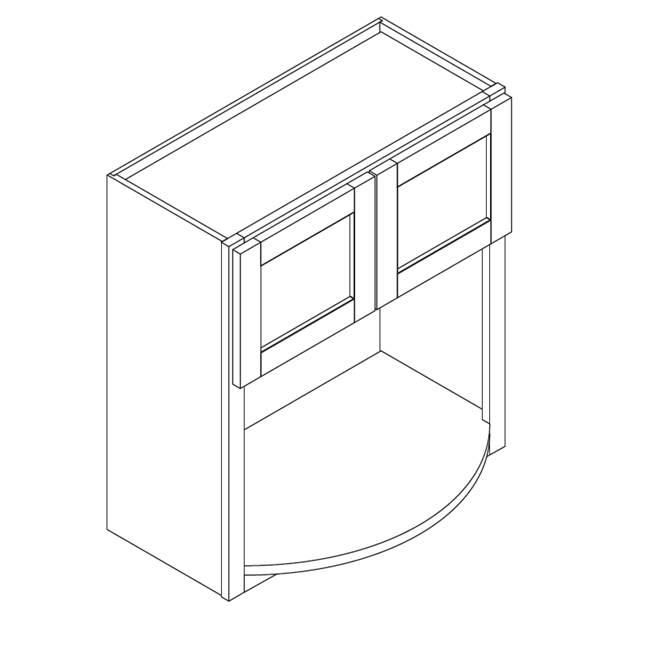 Coastal Shaker White Wall Microwave Cabinet